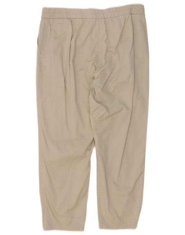 Marks & Spencer Womens Straight Capri Trousers UK 12 Medium W30 L22 Beige