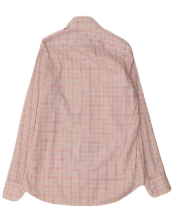 Hugo Boss Mens Shirt Size 39 15 1/2 Medium Multicoloured Check Cotton