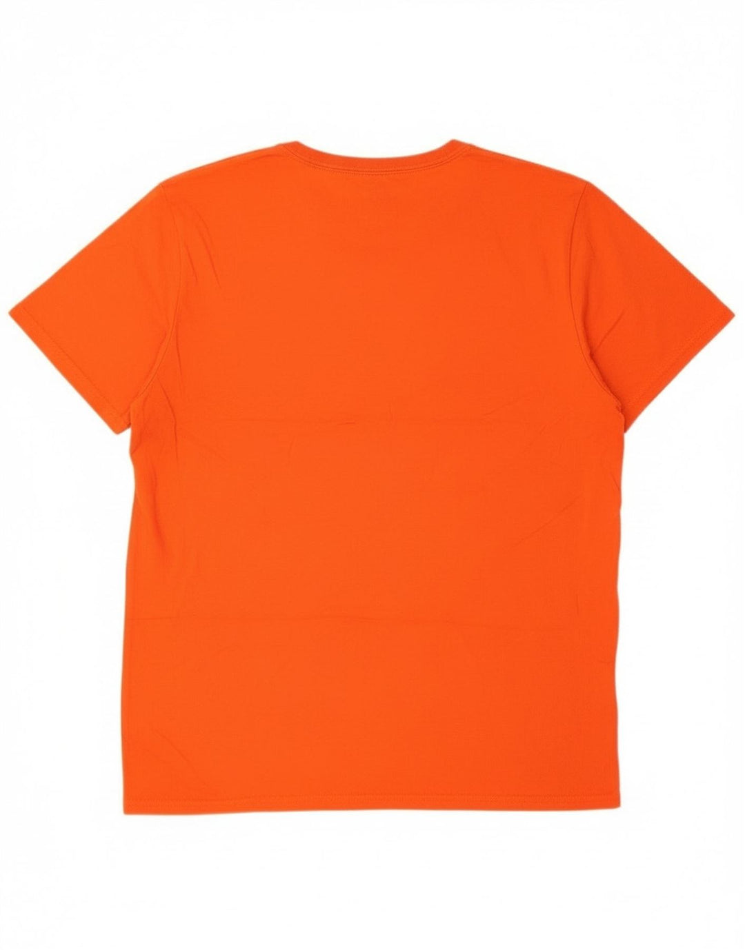 Russell Athletic Mens T-Shirt Top Medium Orange Cotton