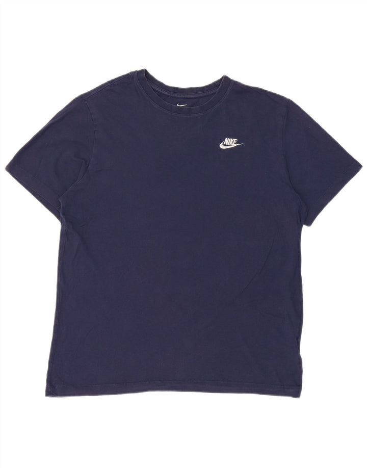 Camiseta Nike Hombre Top Medium Azul Marino Algodón