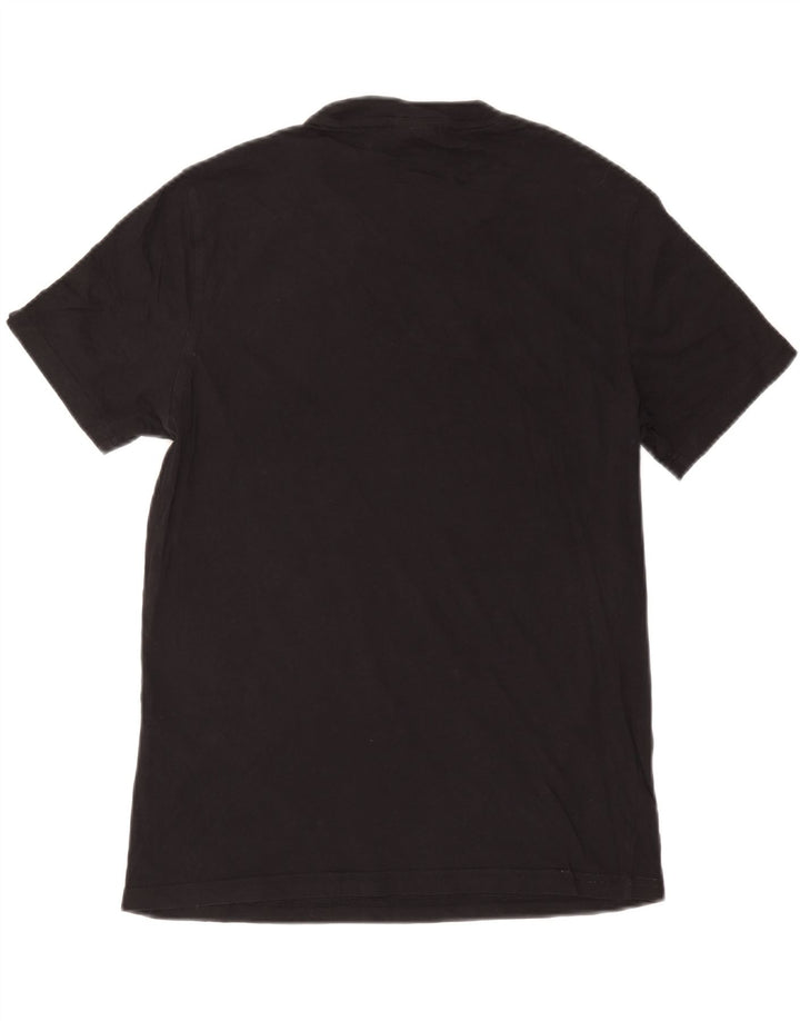 Champion Herre Grafisk T-Shirt Top Medium Sort Bomuld