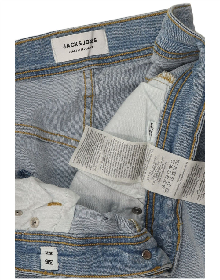 Jack & Jones Mens GLENN Slim Jeans W36 L32 Blue Cotton