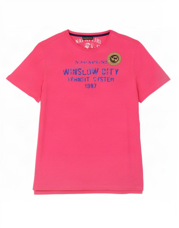 Napapijri T-Shirt Graphique Homme Large Rose