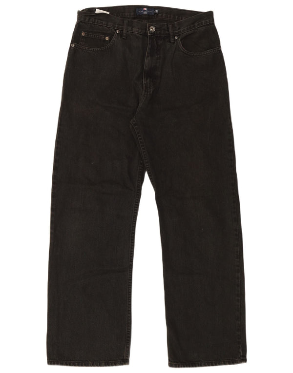 Marks & Spencer Herre Blue Harbor Straight Jeans W32 L29 Sort Bomuld