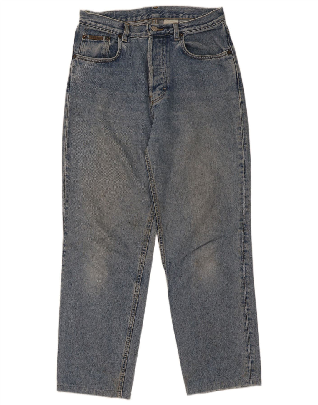 Calvin Klein Mens Straight Jeans W30 L29 Blue Cotton