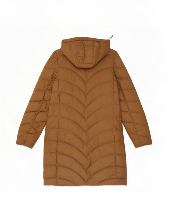 Marks & Spencer Womens Hooded Padded Coat UK 8 Small Brown