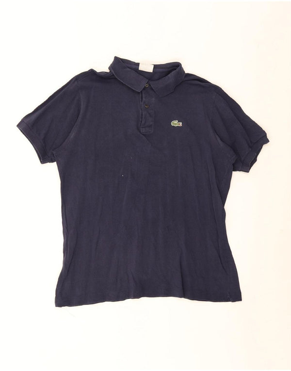 Lacoste Mens Polo Shirt Size 5 Large Navy Blue Cotton