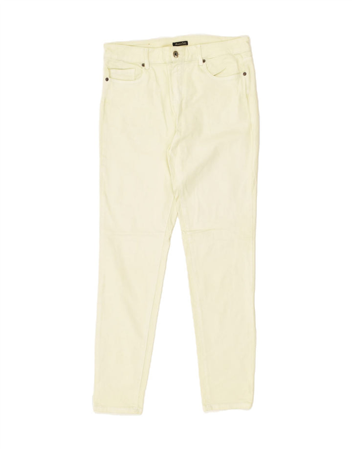 MASSIMO DUTTI Womens Slim Casual Trousers W30 L30 Yellow | Vintage Massimo Dutti | Thrift | Second-Hand Massimo Dutti | Used Clothing | Messina Hembry 