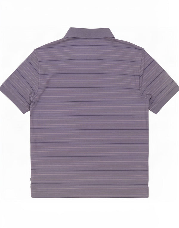 Izod Herren-Poloshirt, groß, violett, Nadelstreifen, Baumwolle