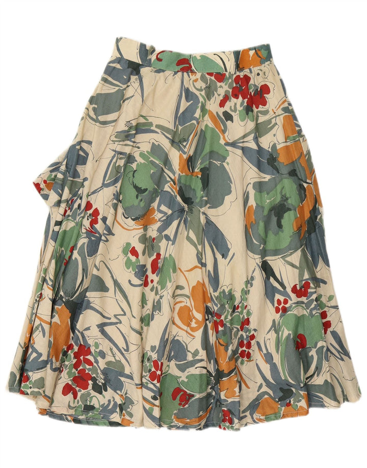 Vintage Womens High Waist A-Line Skirt IT 42 Medium W26 Multicoloured