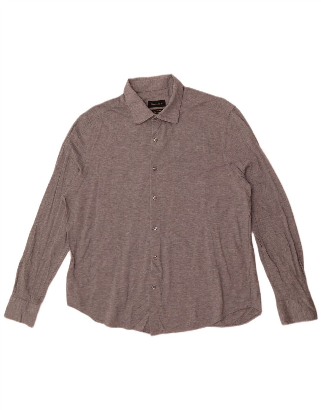 Massimo Dutti Herrenhemd 2XL Grau Baumwolle