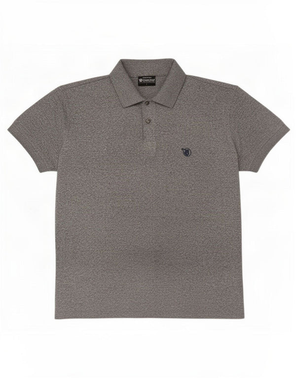 Gymnasium Mens Polo Shirt Large Grey Flecked