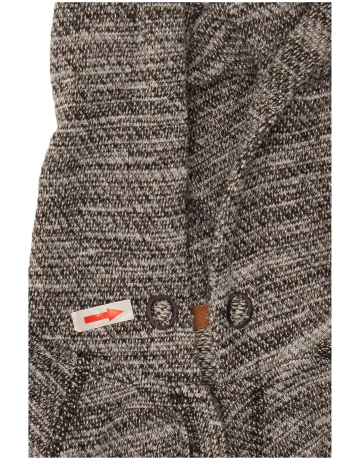Animal Womens Oversized Hoodie Jumper UK 10 Small Grey Flecked Polyester