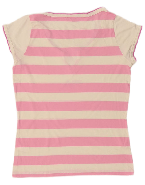 Maglietta grafica da donna Fila Top UK 12 Cotone a righe rosa medio