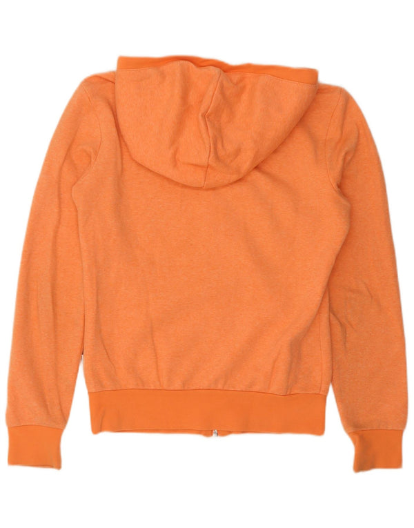 Adidas Damen Zip Hoodie Pullover UK 8 Small Orange Baumwolle