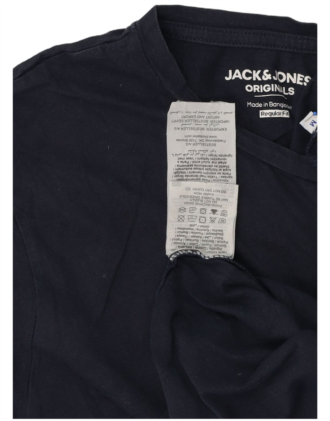 Jack & Jones Herre Regular Fit grafisk T-shirt top mellem marineblå bomuld