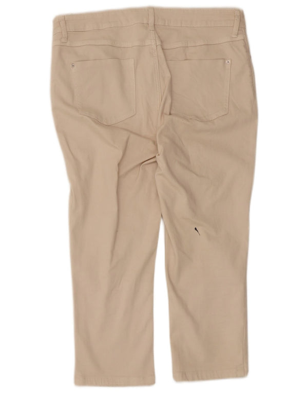 Pantaloni corti dritti da uomo Marks & Spencer UK 14 Large W32 L20 Beige