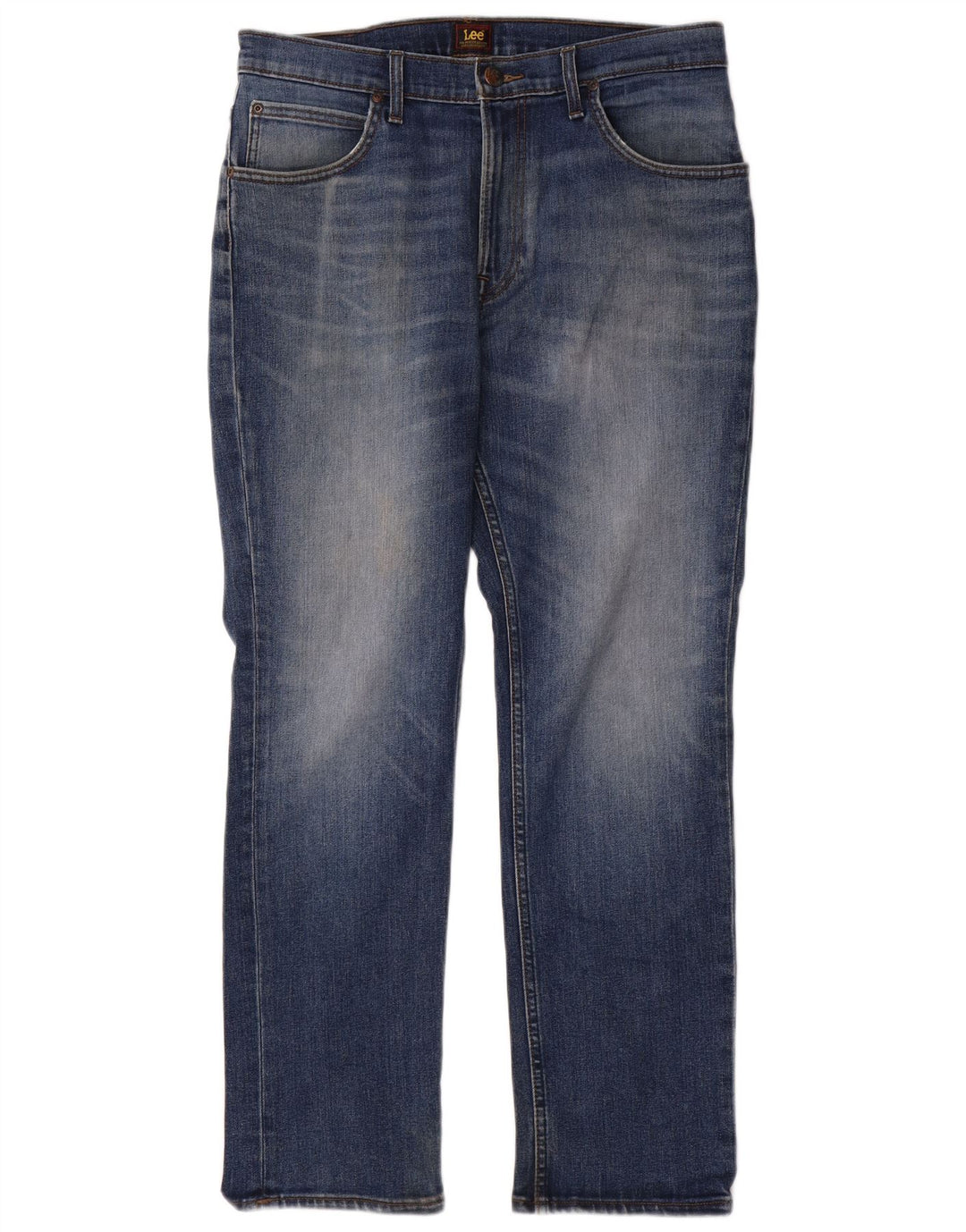 Lee Mens Brooklyn Straight Jeans W33 L30 Blue Cotton