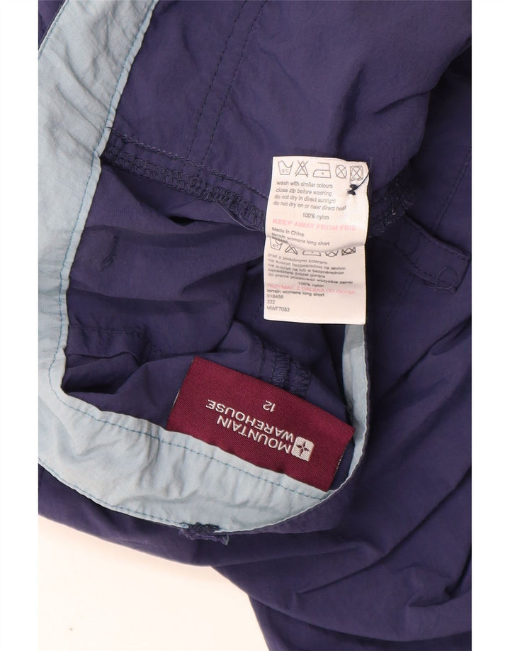 Mountain Warehouse Womens Cargo Shorts UK 12 Medium W32  Navy Blue Nylon