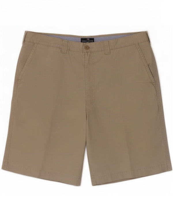 Marks & Spencer Mens Blue Harbour Chino Shorts XL W38 Beige Cotton