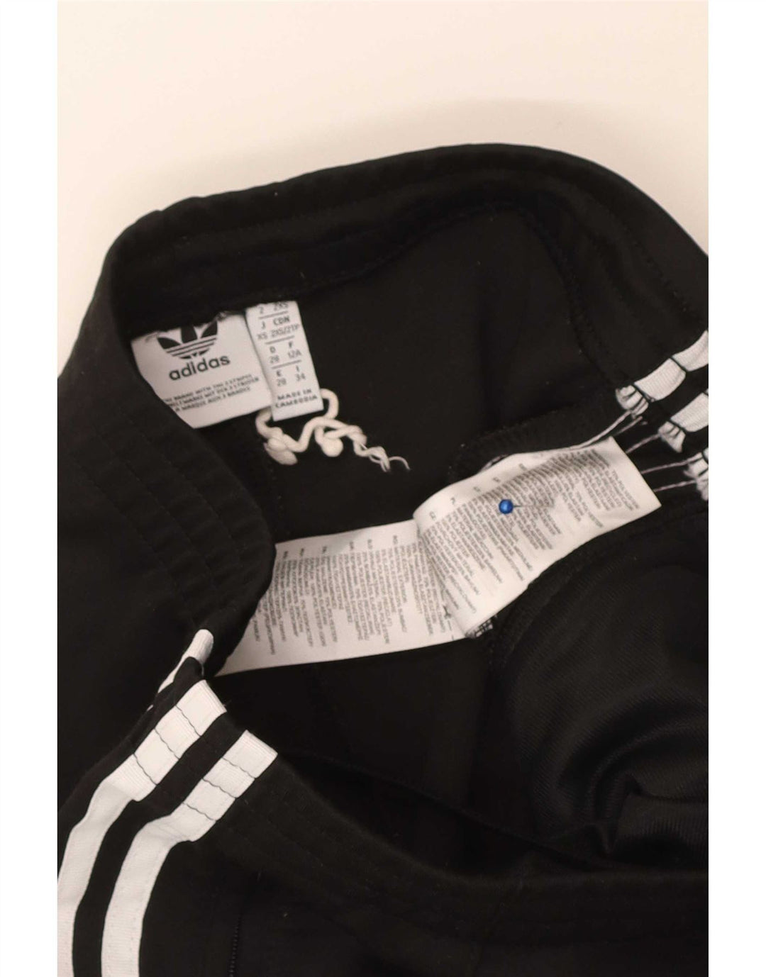 Pantaloni della tuta da donna Adidas UK 2 2XS poliestere nero