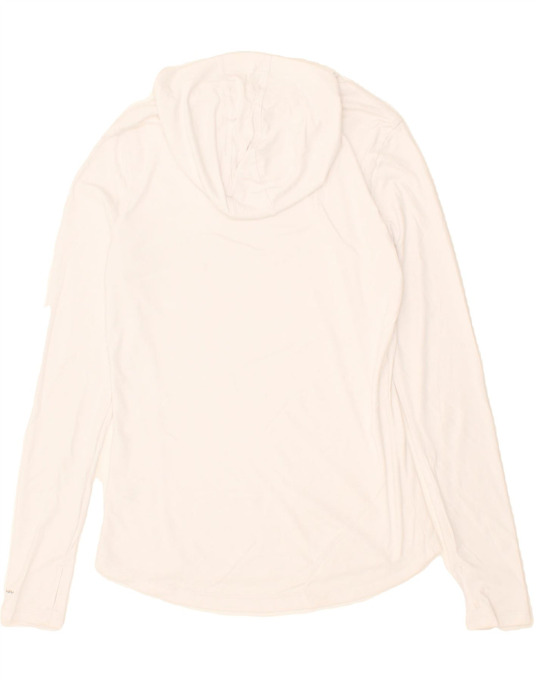 EDDIE BAUER Womens Hooded Top Long Sleeve UK 10 Small White Polyester Vintage Eddie Bauer and Second-Hand Eddie Bauer from Messina Hembry 
