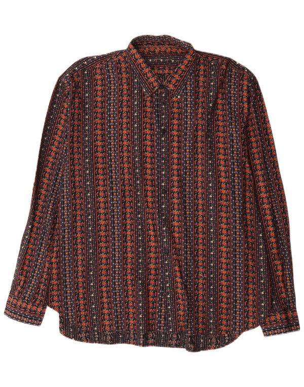 Chemise Homme Vintage XL Géométrique Multicolore