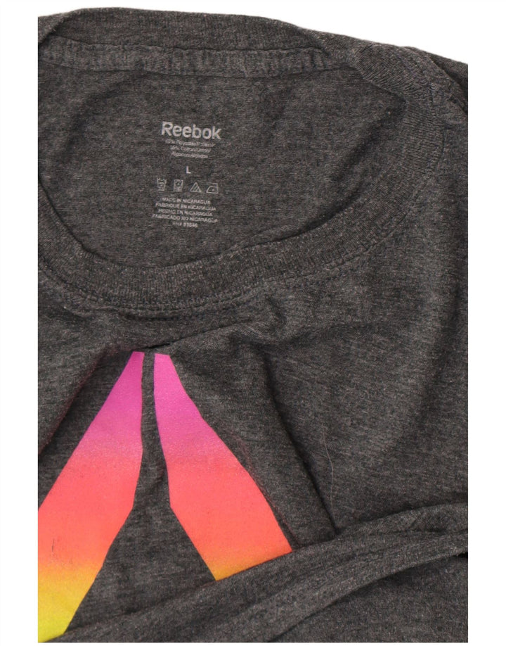 Tricou grafic pentru bărbați Reebok Top mare poliester gri