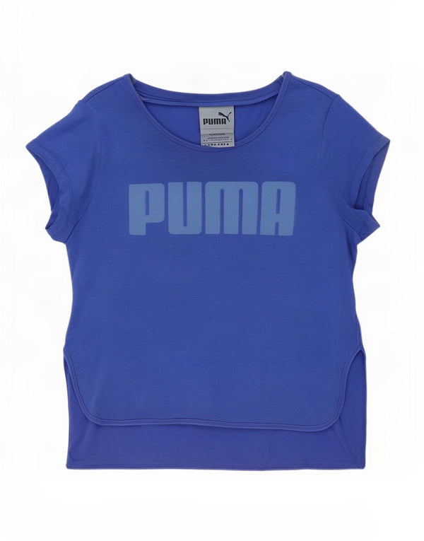Puma Womens Graphic T-Shirt Top UK 18 XL Blue