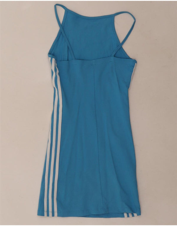 Adidas Dame Tennis Kjole UK 6 XS Blå Bomuld