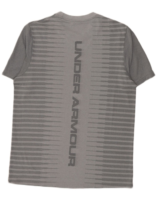 Under Armour Mens Graphic T-Shirt Top Large Grey Striped