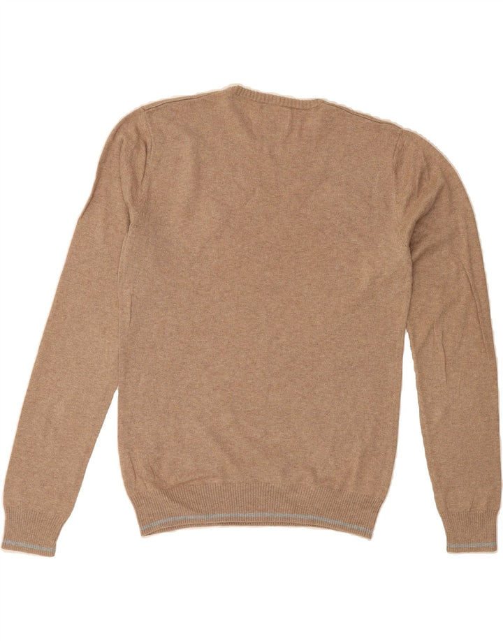 PEPE JEANS Mens Crew Neck Jumper Sweater Small Beige Cotton Vintage PEPE Jeans and Second-Hand PEPE Jeans from Messina Hembry 