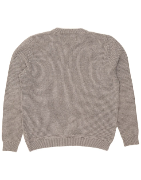 Jack Wills Mens Crew Neck Jumper Sweater Large Grey Cotton
