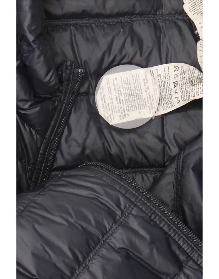 Armani Mens Graphic Padded Jacket UK 44 2XL Navy Blue Nylon