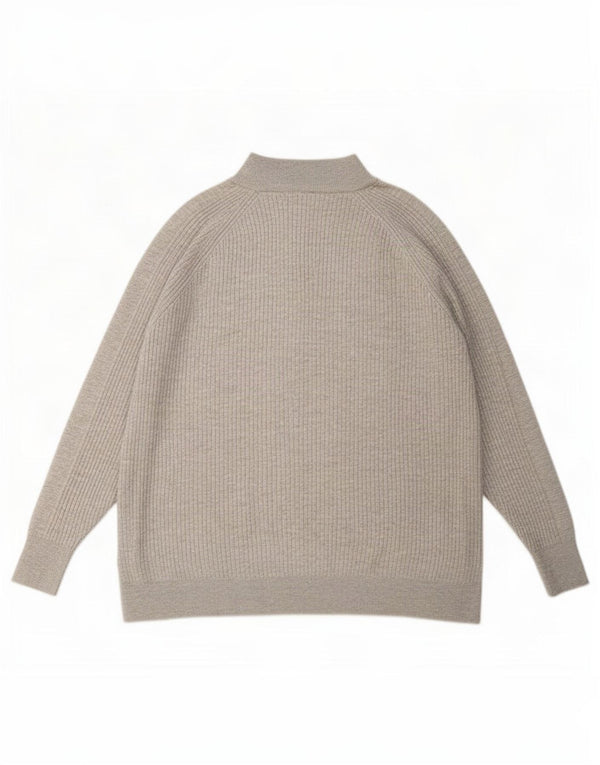 Marks & Spencer Pull surdimensionné à col zippé pour femme UK 18 XL Gris