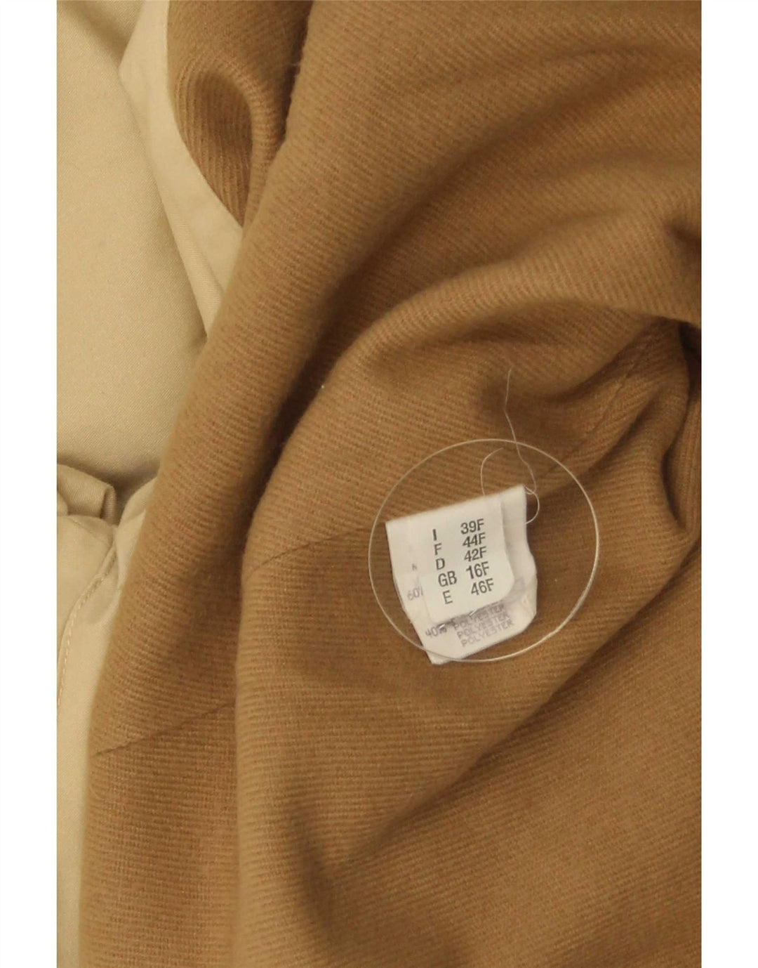ELENA MIRO Womens Oversized Overcoat UK 16 Large Beige Cotton