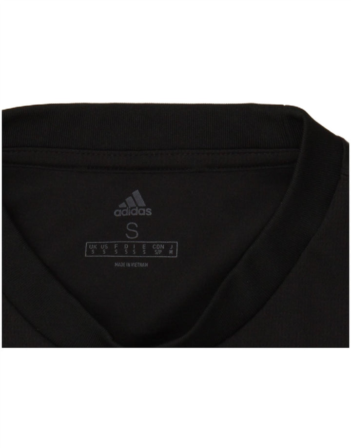 ADIDAS Mens Graphic T-Shirt Top Small Black Polyester