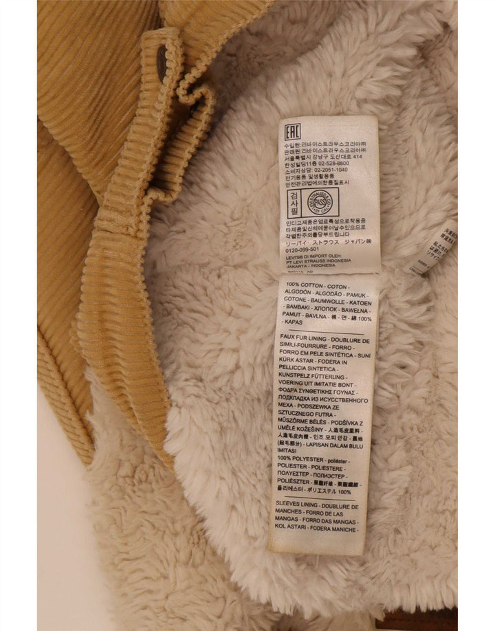 Giacca da donna in velluto a coste Sherpa oversize corta Levi's UK 10 Small Beige