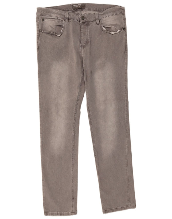 French Connection Jean Skinny Homme W34 L32 Gris Coton