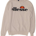 ELLESSE női túlméretezett grafikus pulóver UK 8 kis fehér