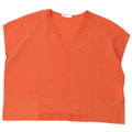 Zara Femme Chemisier Oversize Top UK 16 Large Orange Polyester