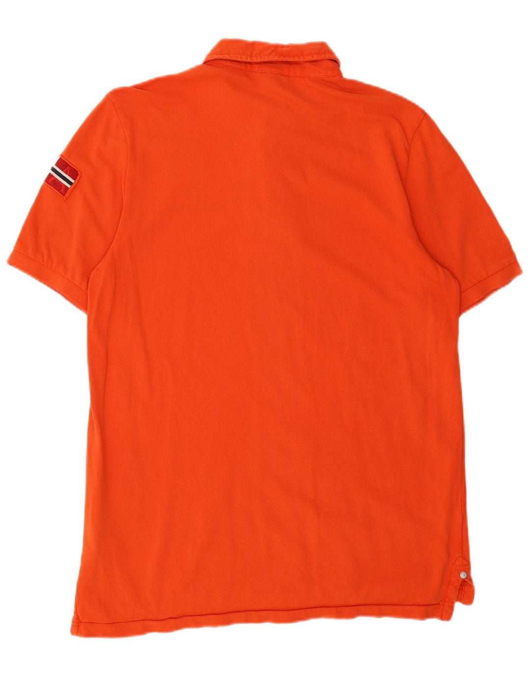 NAPAPIJRI Mens Polo Shirt Large Orange Cotton