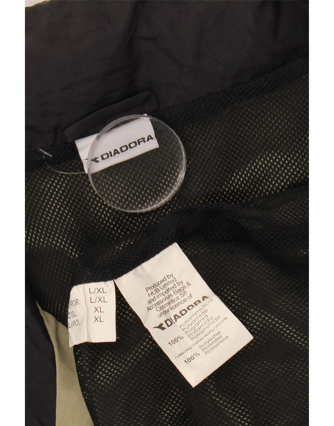 DIADORA Mens Rain Jacket UK 42 XL Khaki Polyamide
