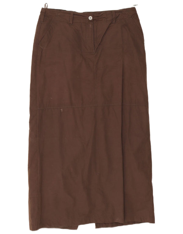 S.Oliver Womens Maxi Straight Skirt EU 42 Large W34  Brown Cotton