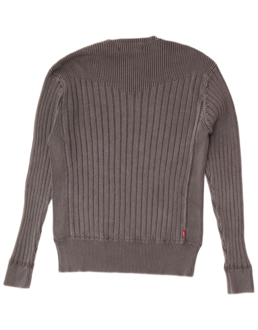 Męski sweter z okrągłym dekoltem Levi's, duży, szary, bawełniany