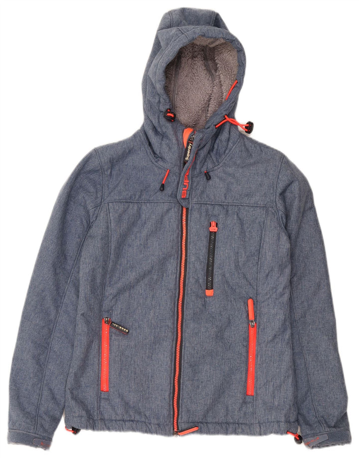Damska kurtka wiatrówka Superdry Graphic UK 14 Medium Blue