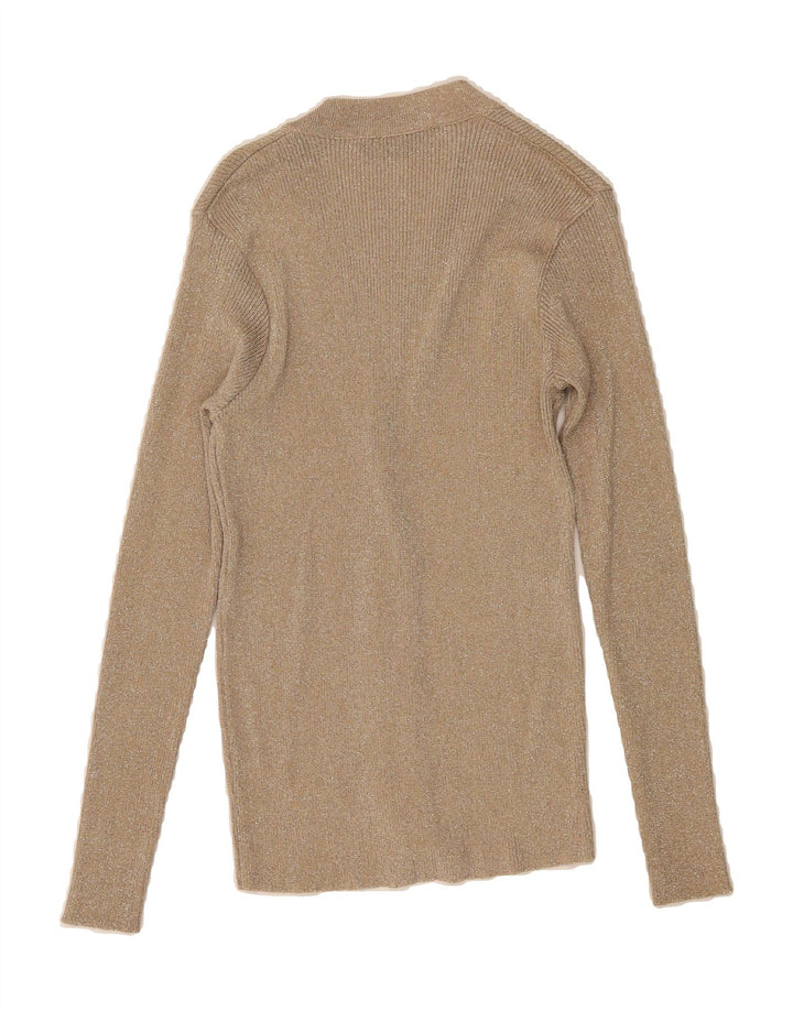 VINTAGE Womens Cardigan Sweater IT 44 Medium Beige Vintage Vintage and Second-Hand Vintage from Messina Hembry 