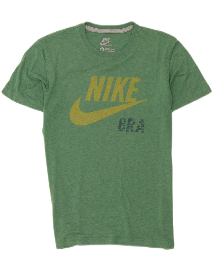 Nike T-Shirt Slim Fit Graphic Homme Vert Moyen