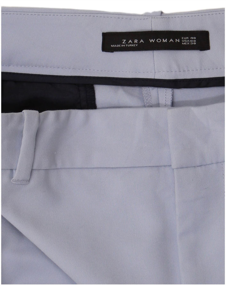 Zara Womens Slim Chino Trousers EU 40 Medium W30 L28 Blue