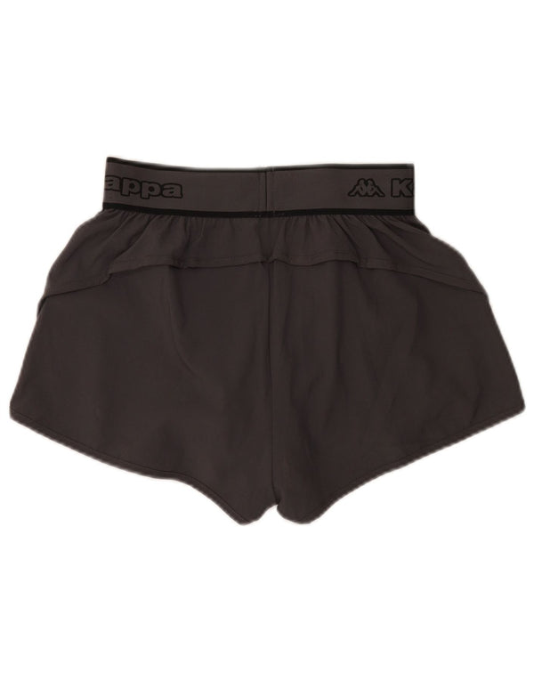 Kappa Damen Graphic Sport Shorts UK 6 XS Grau Polyester